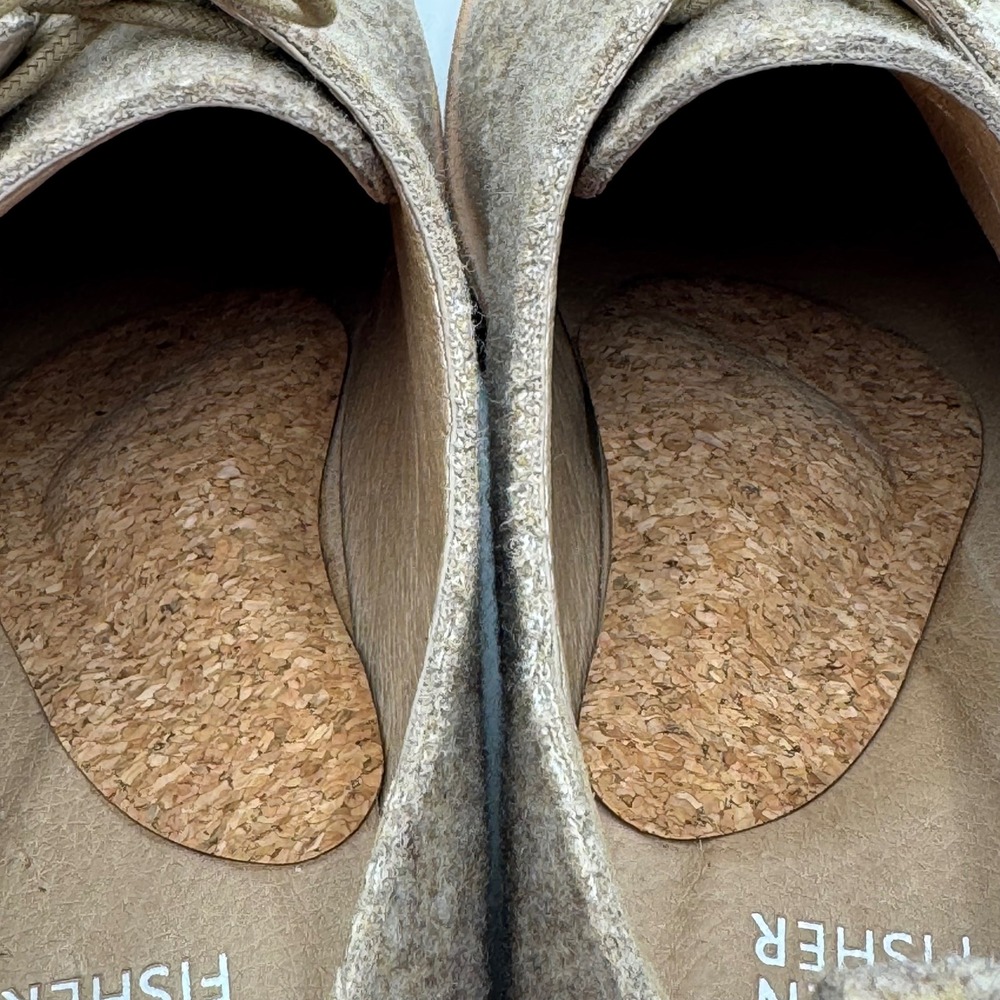 Eileen Fisher Nims Felt Platform Oxford Shoes Minimalist Womens 9.5 Barley Tan - Picture 10 of 14